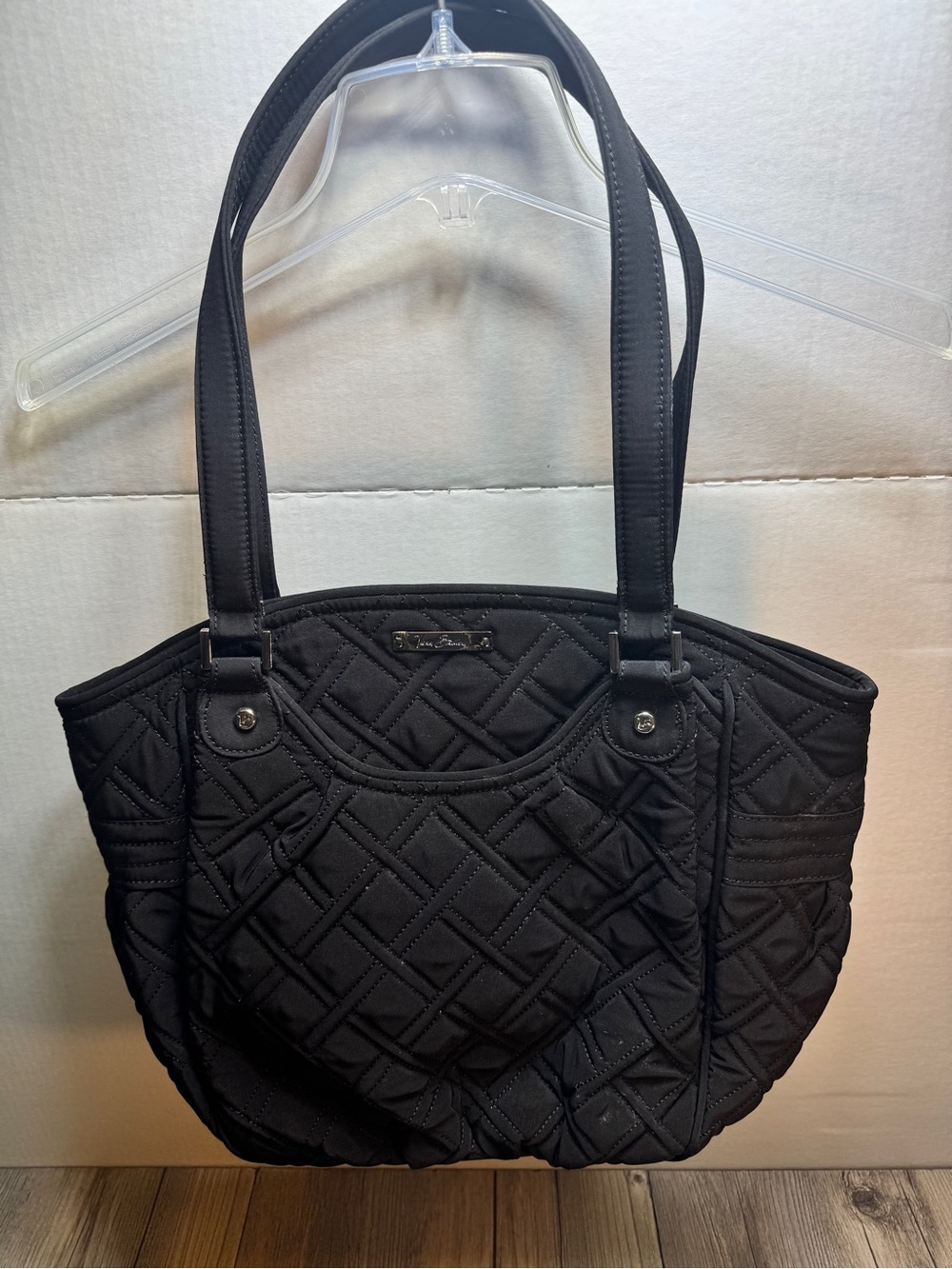Vera Bradley Black Designer Women’s Quilted Geometric Shoulder Tote Bag